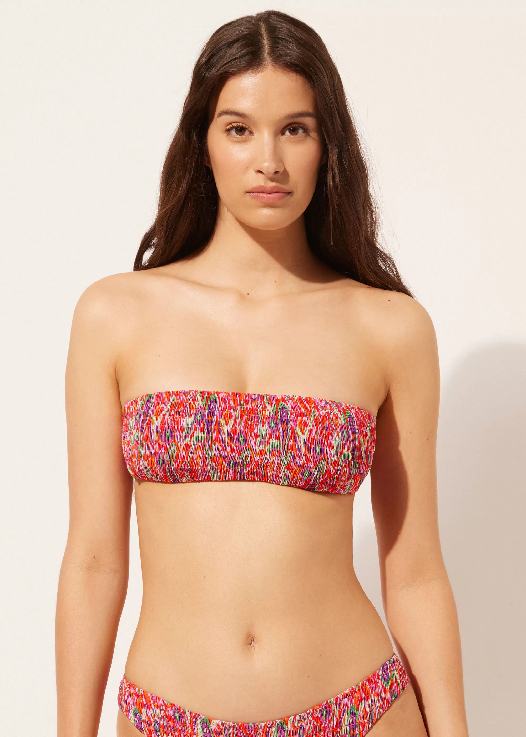 Calzedonia Bandeau Con Relleno Ligero Bikini Vibrant Paisley>Mujer Bikini | Tops Bikini