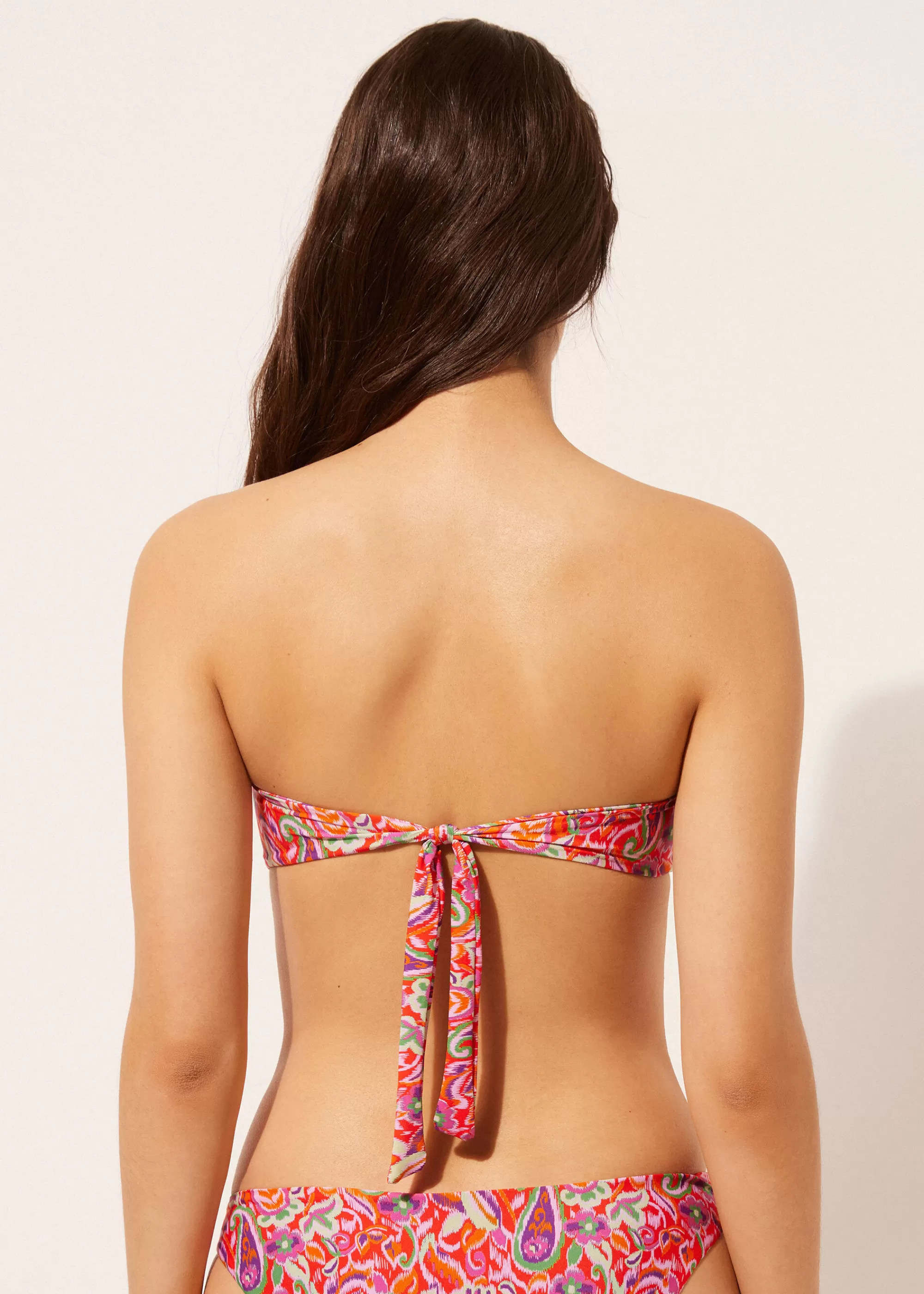 Calzedonia Bandeau Con Relleno Ligero Bikini Vibrant Paisley>Mujer Bikini | Tops Bikini