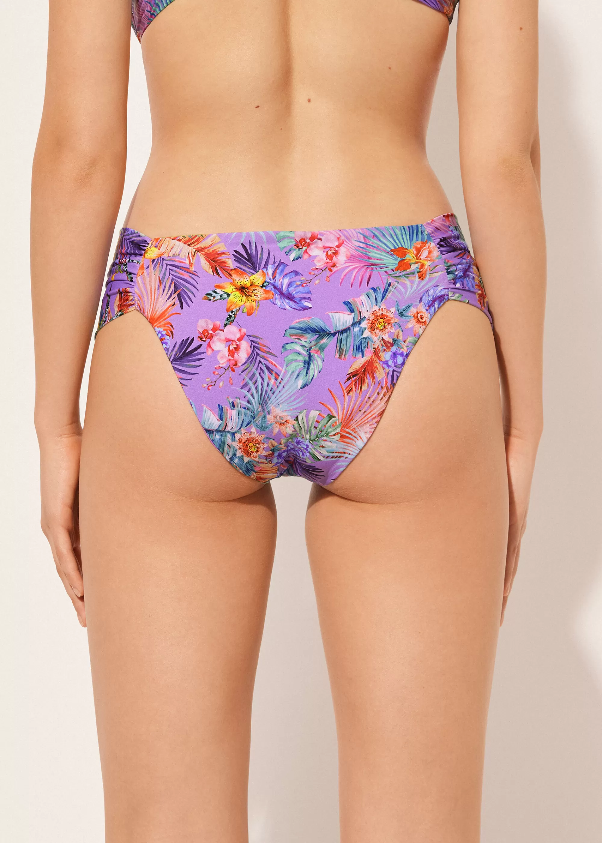 Calzedonia Bikini Braguita Clásica Con Drapeado Fairy Jungle>Mujer Bikini | Braguitas Bikini