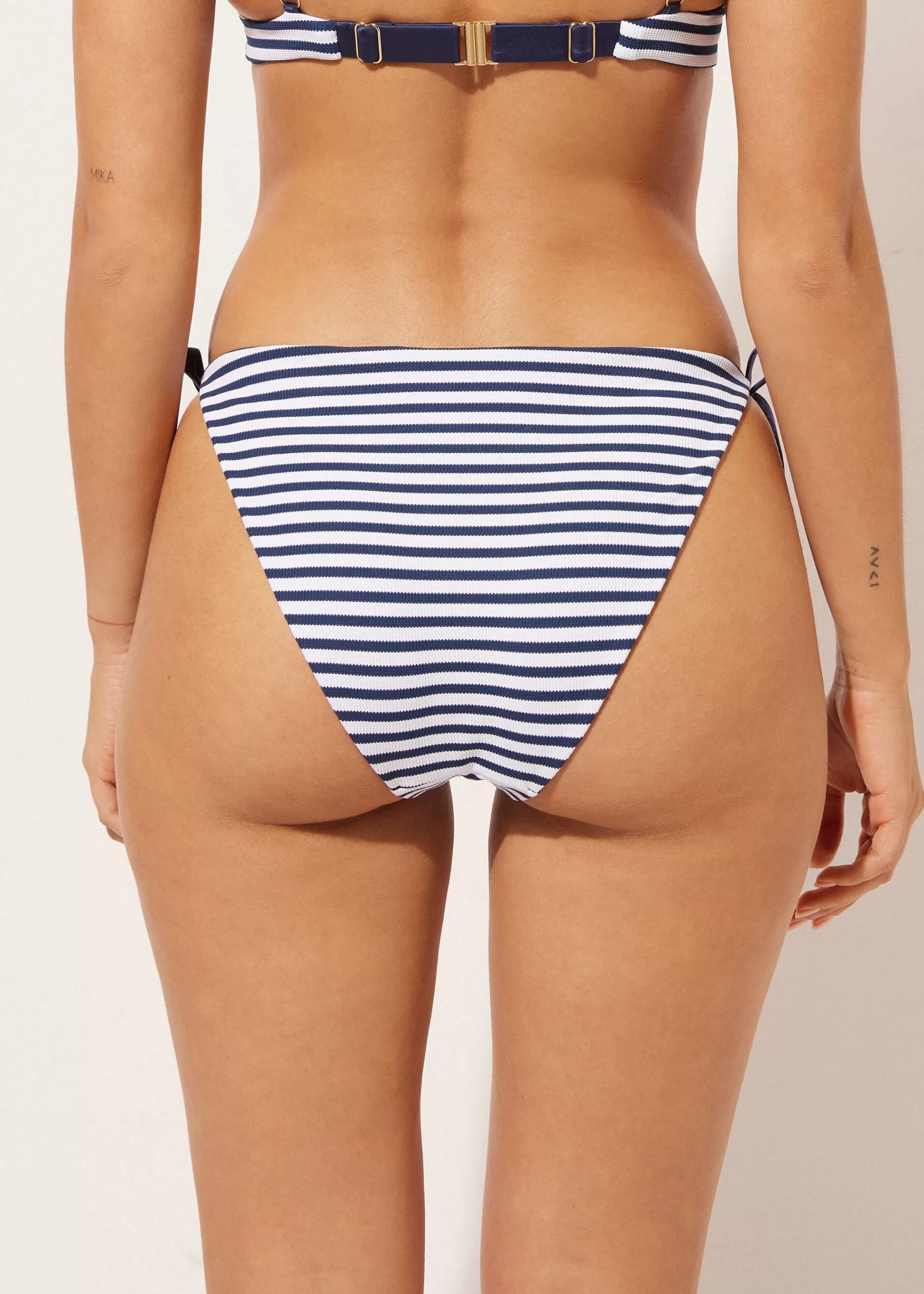 Calzedonia Bikini Braguita Clásica Cordones Nautical Stripes>Mujer Bikini | Braguitas Bikini