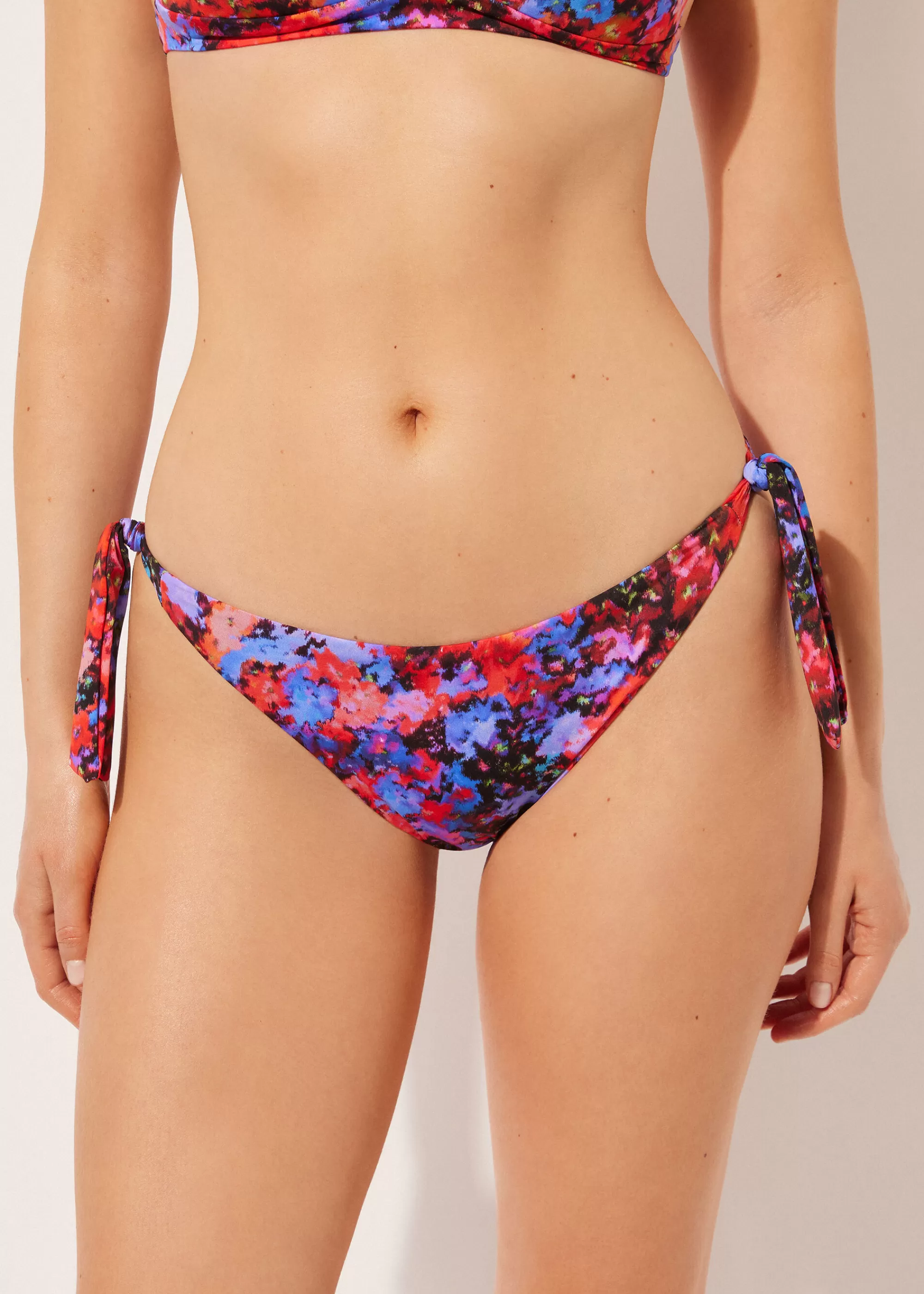 Calzedonia Bikini Braguita Clásica Lazos Blurred Flowers>Mujer Bikini | Braguitas Bikini