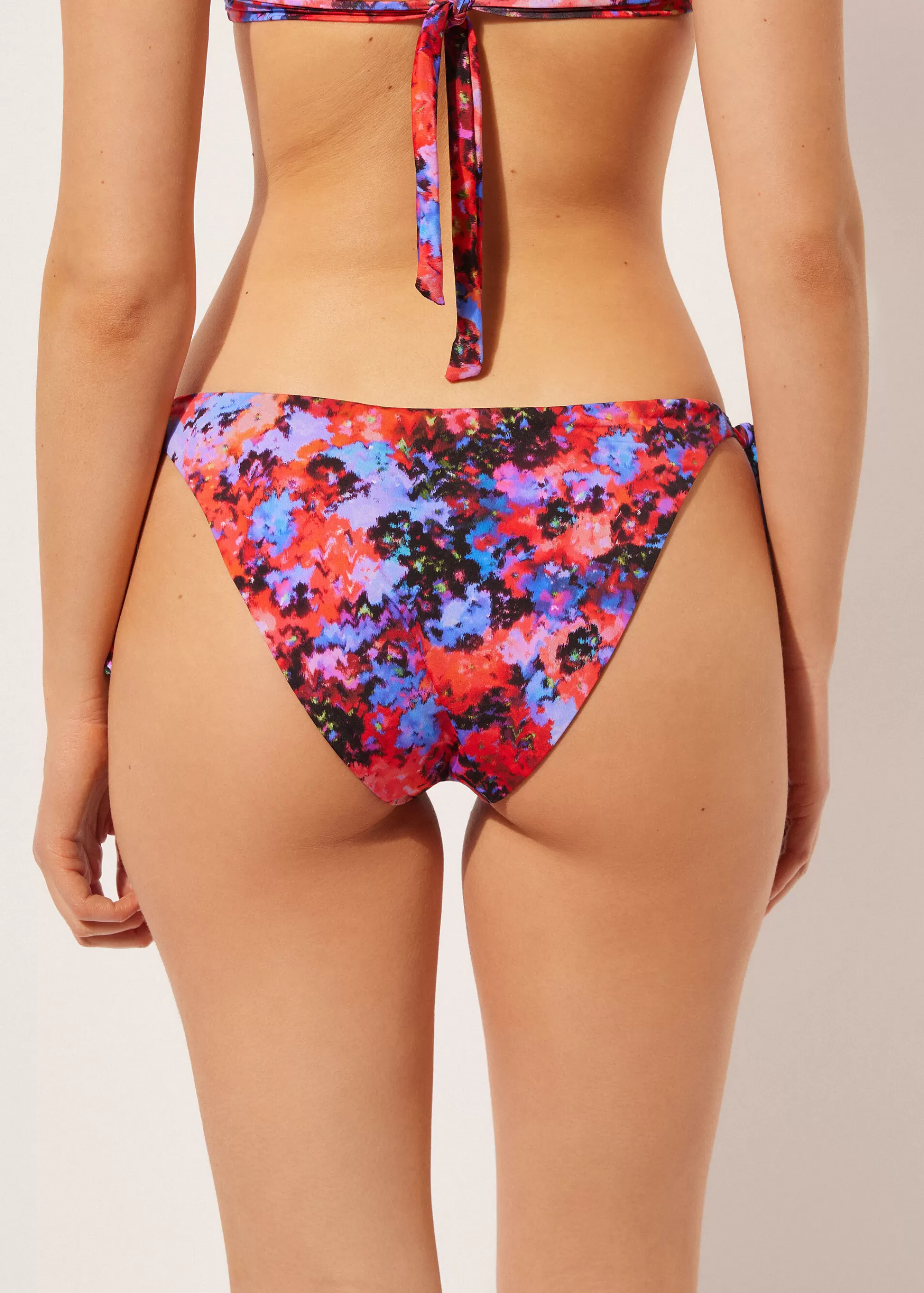 Calzedonia Bikini Braguita Clásica Lazos Blurred Flowers>Mujer Bikini | Braguitas Bikini