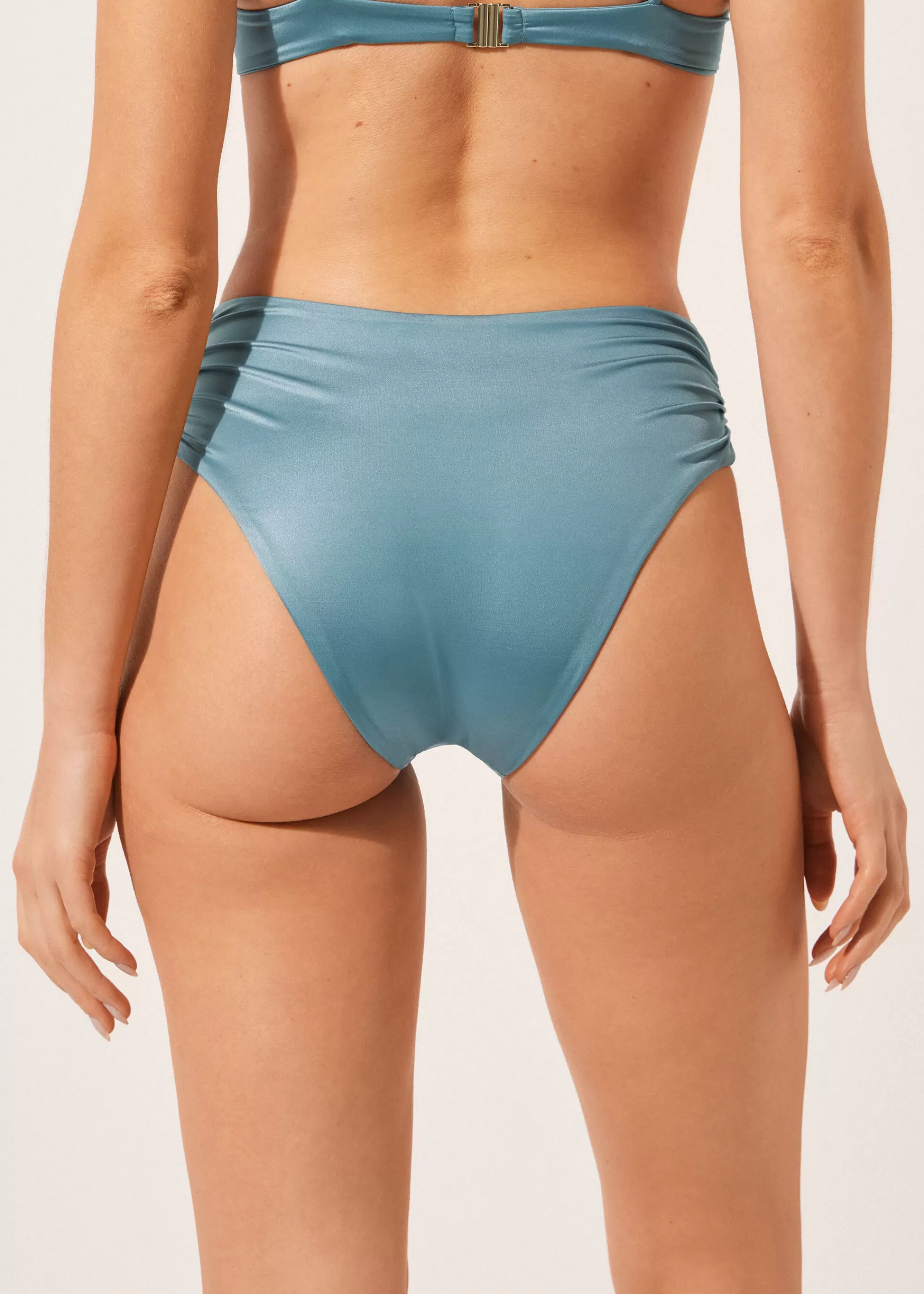 Calzedonia Braguita Alta Bikini Shiny Satin>Mujer Bikini | Braguitas Bikini