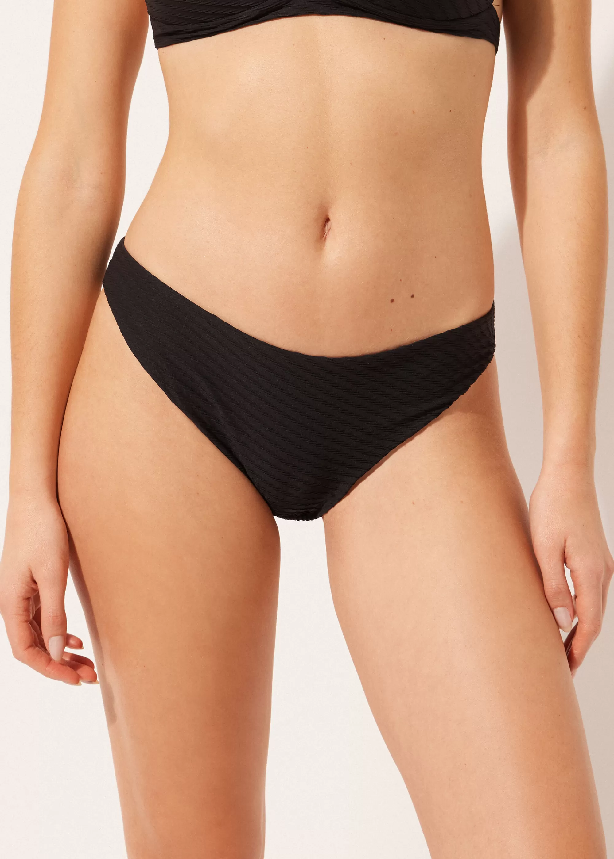 Calzedonia Braguita Bikini 3D Black Waves>Mujer Braguitas Bikini