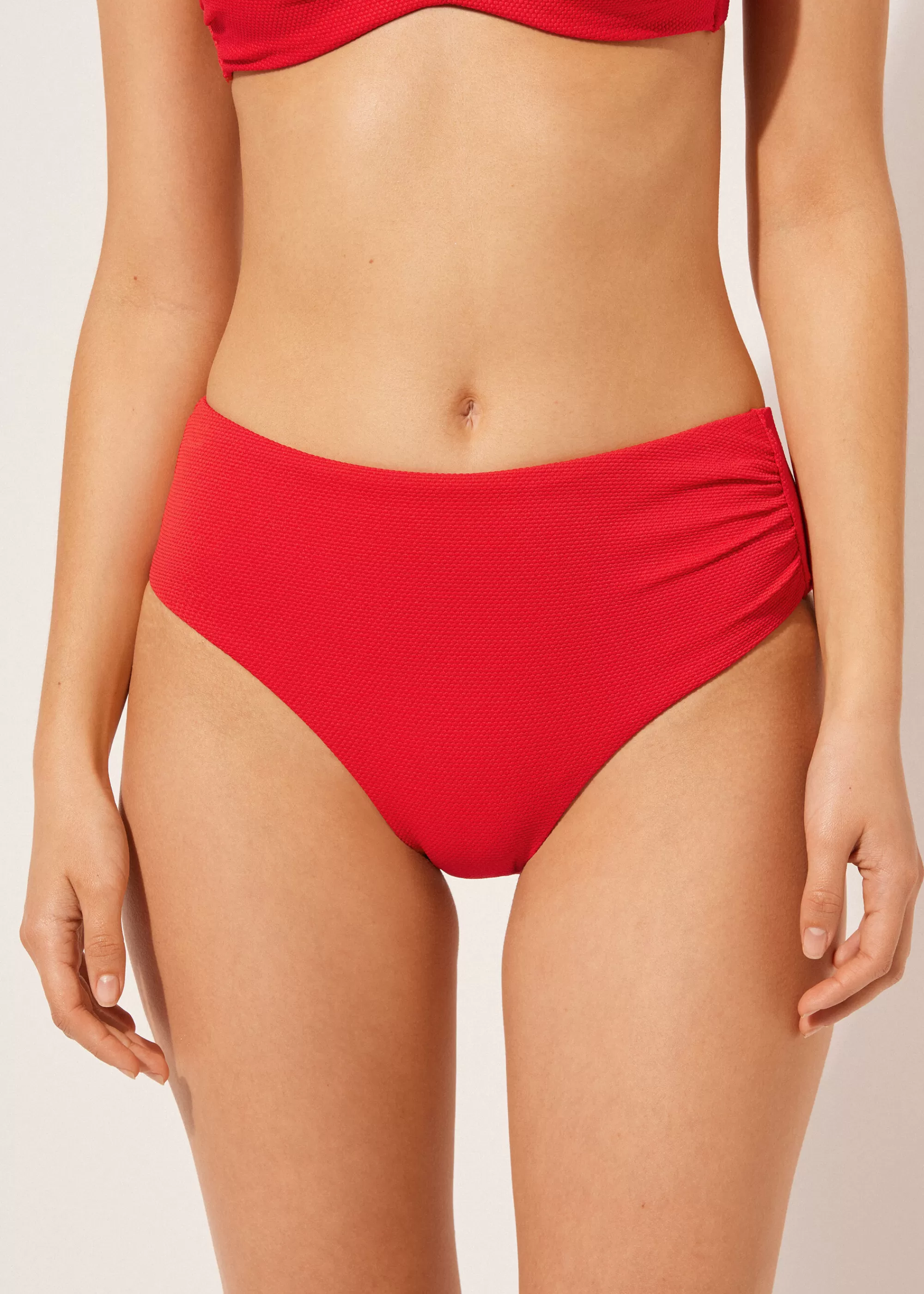 Calzedonia Braguita Clásica Bikini Alta Contención Classic Piquet>Mujer Braguitas Bikini