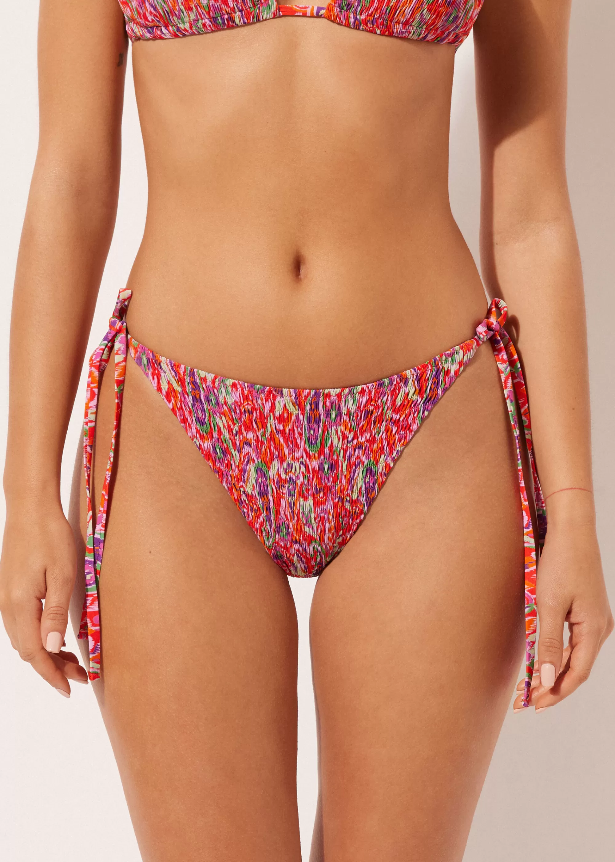 Calzedonia Braguita Cordones Bikini Vibrant Paisley>Mujer Bikini | Braguitas Bikini