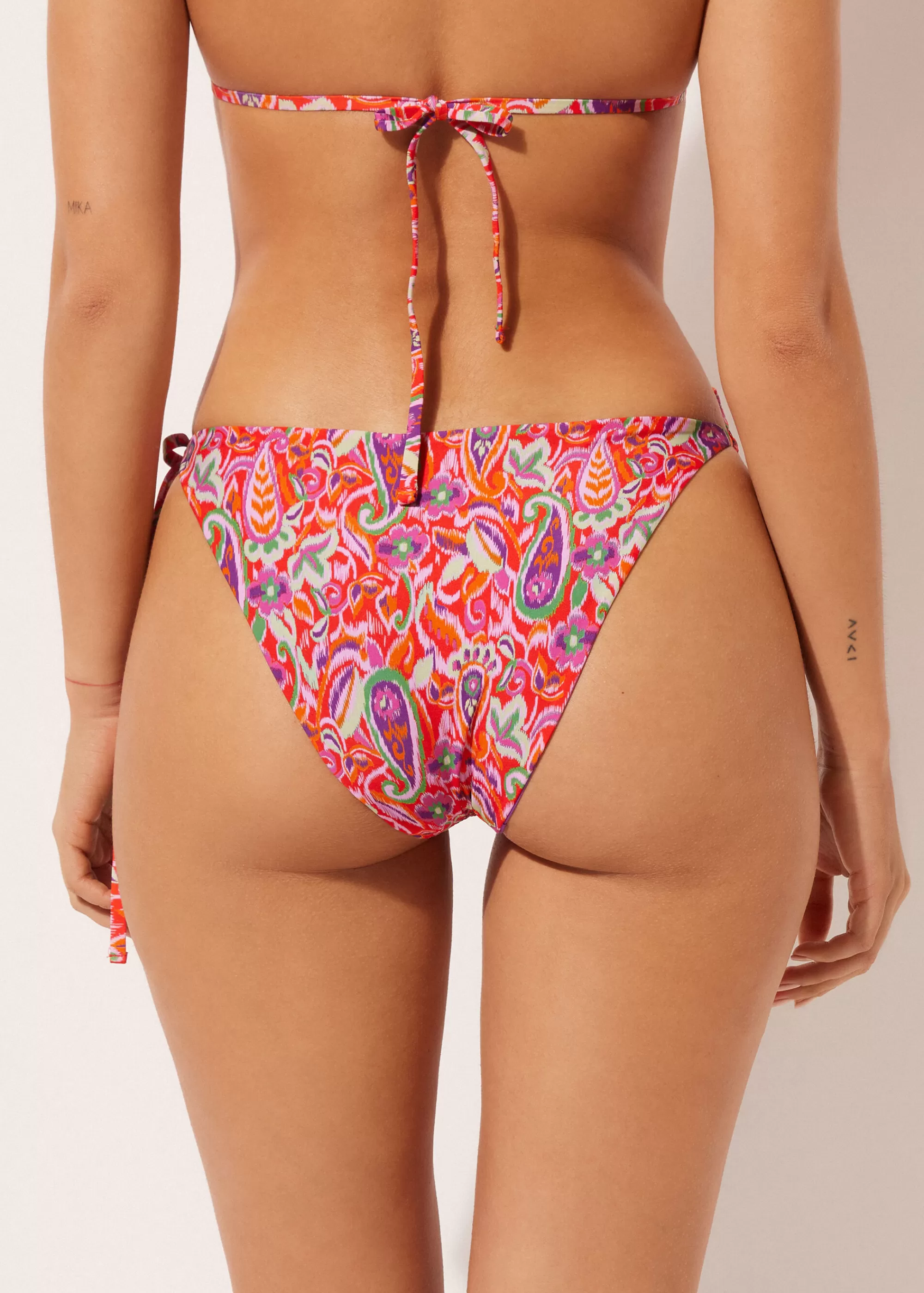 Calzedonia Braguita Cordones Bikini Vibrant Paisley>Mujer Bikini | Braguitas Bikini