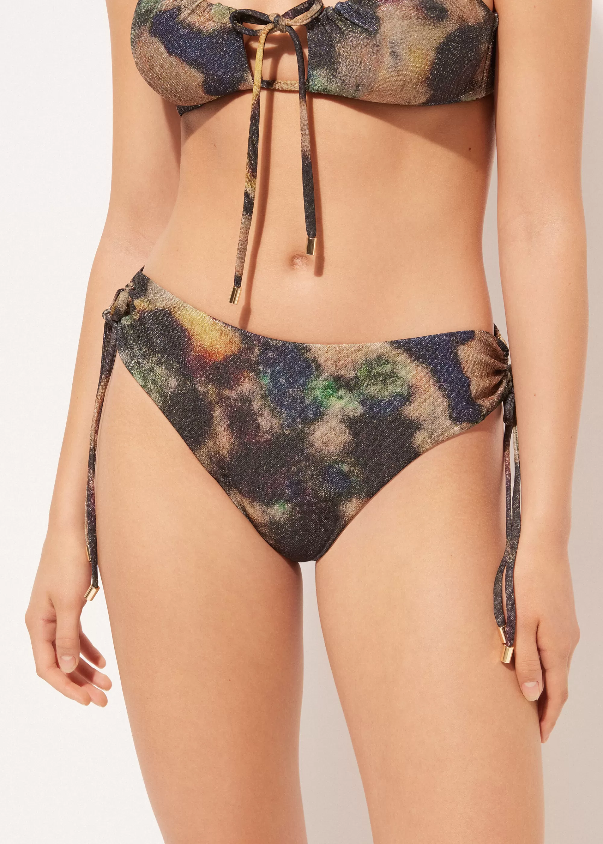 Calzedonia Braguita De Cintura Alta Bikini Sparkling Camouflage>Mujer Bikini | Braguitas Bikini