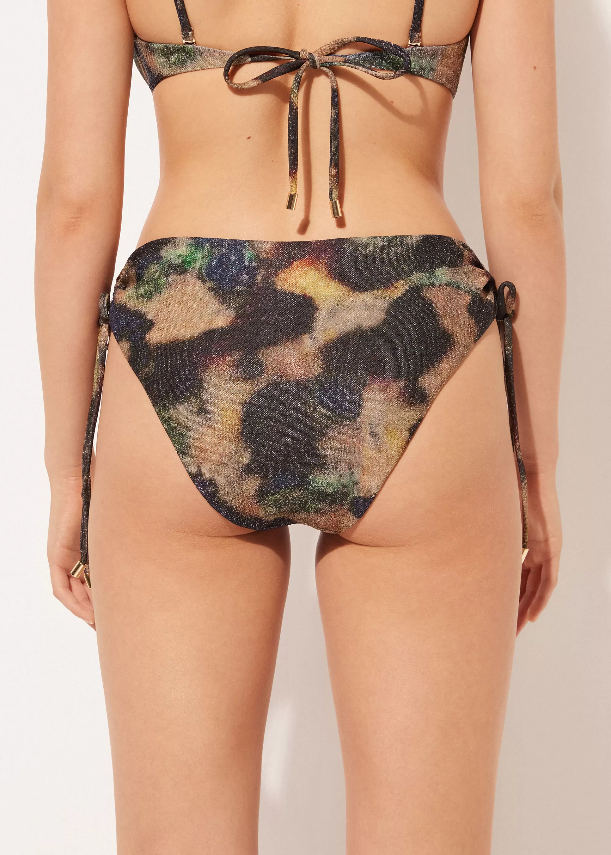 Calzedonia Braguita De Cintura Alta Bikini Sparkling Camouflage>Mujer Bikini | Braguitas Bikini