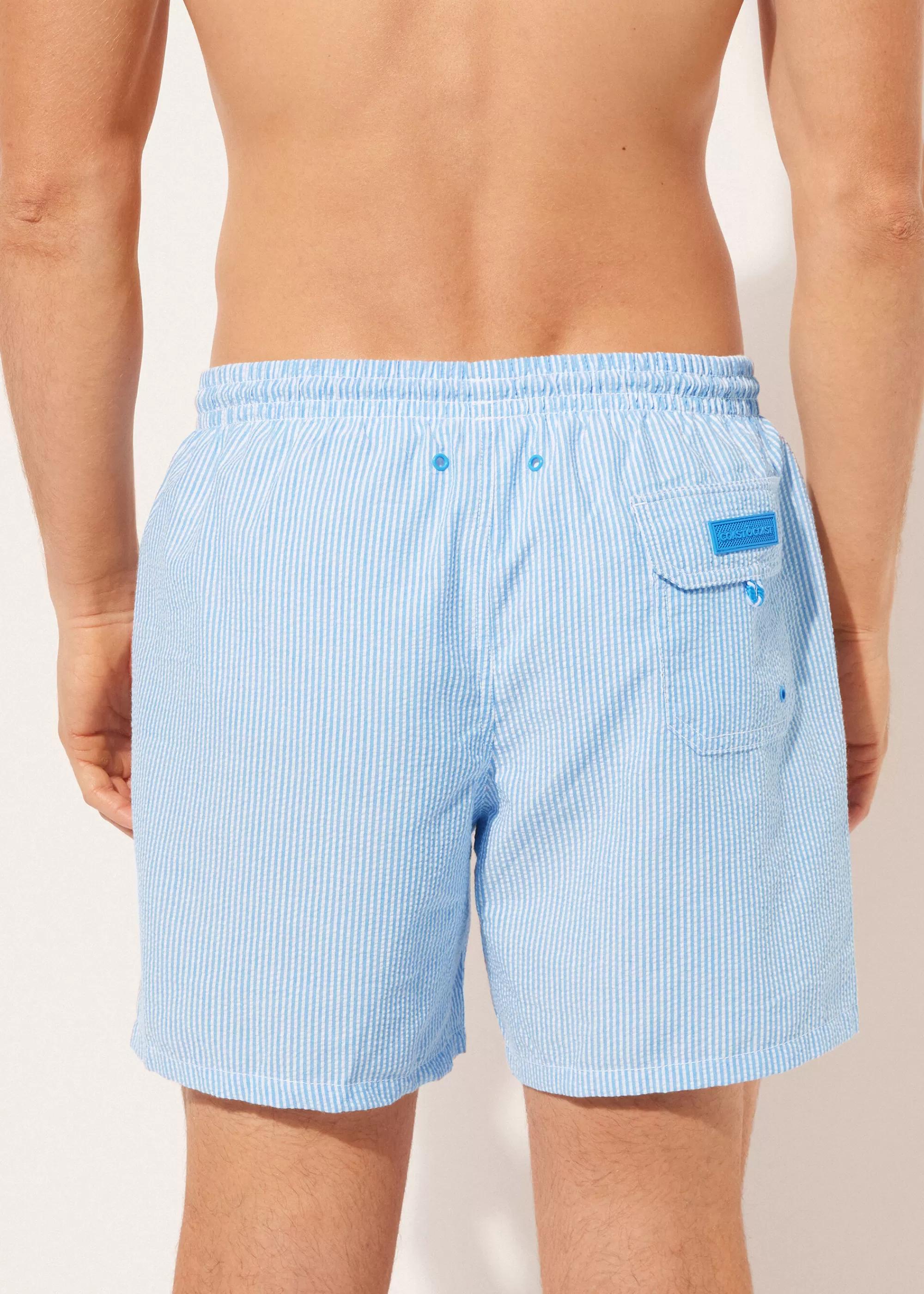 Calzedonia Bóxer De Hombre A Rayas Bañador Formentera>Hombre Bañadores Cortos