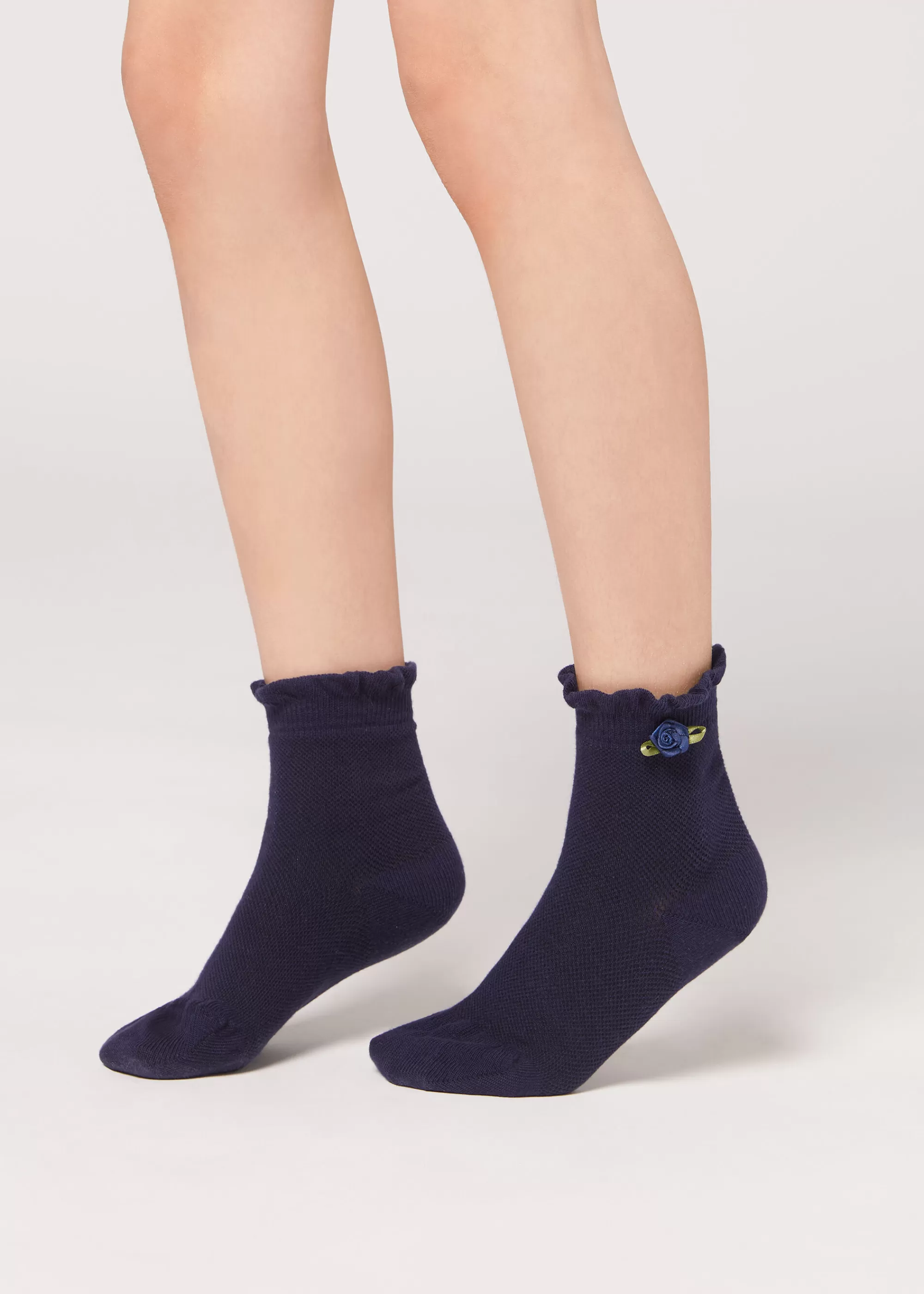 Calzedonia Calcetines Con Rosa Niños>Niños Calcetines Cortos