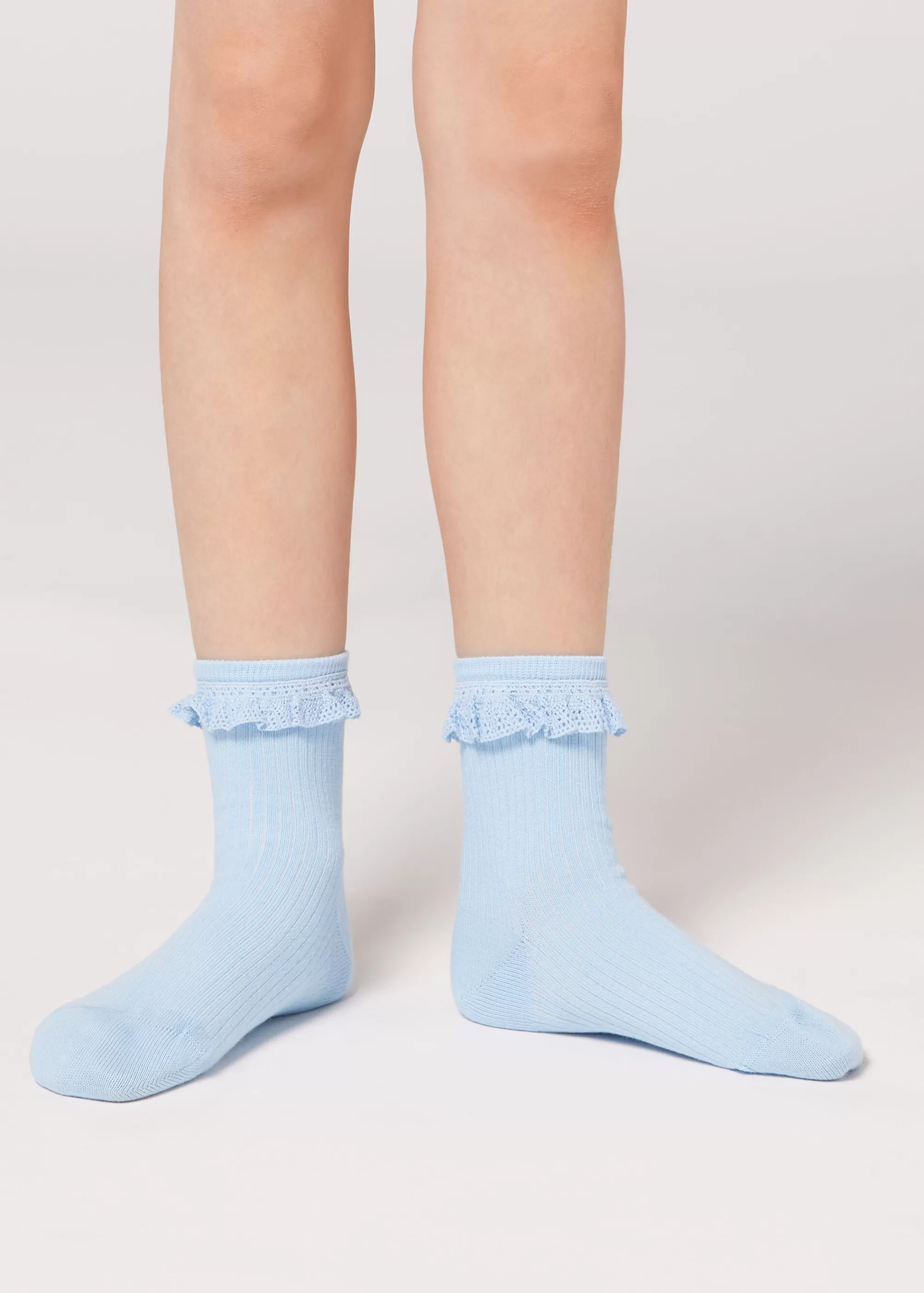 Calzedonia Calcetines Cortos Con Volante Para Niña>Niños Calcetines Cortos