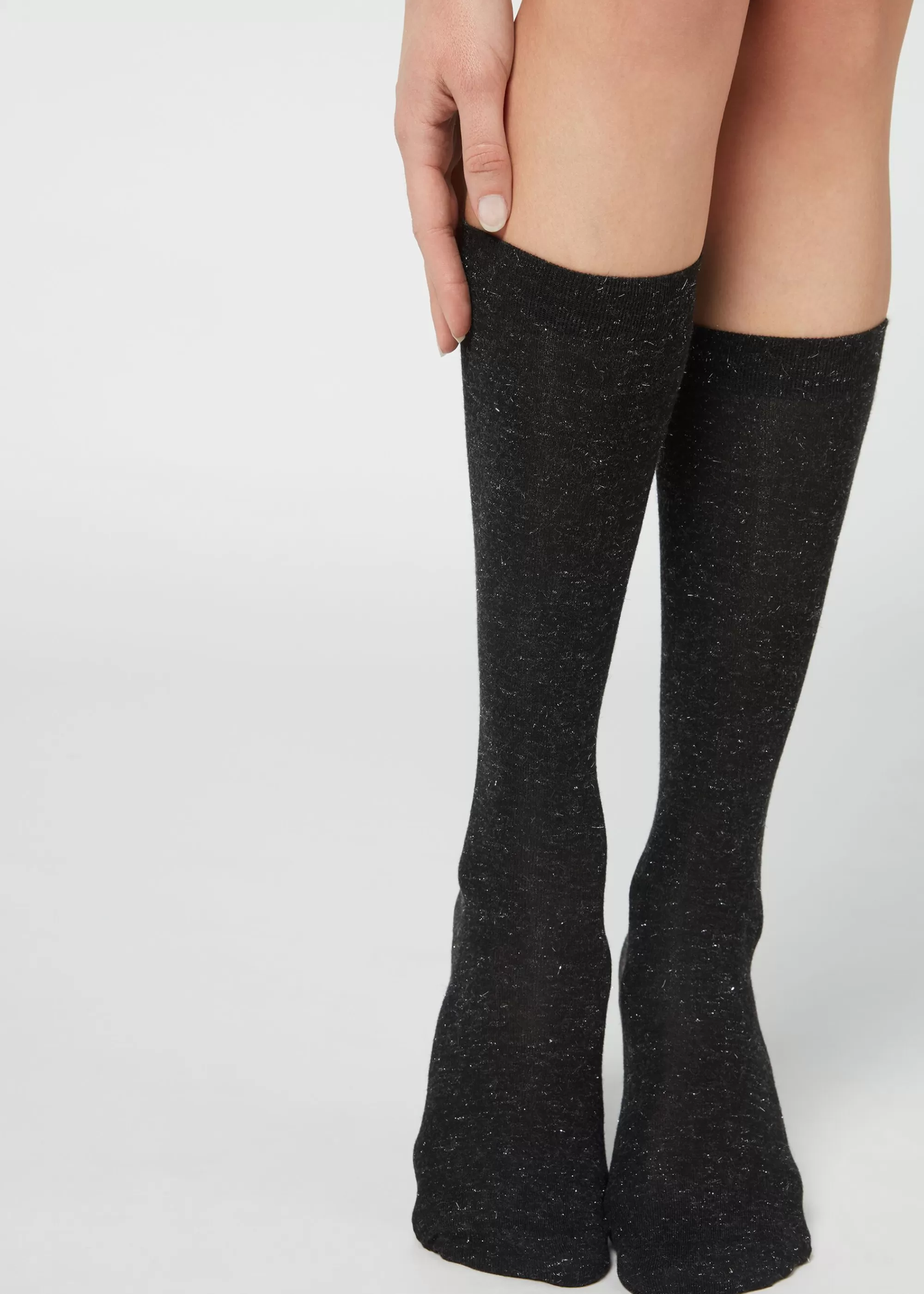 Calzedonia Calcetines Largos Tupidos Con Cashmere Y Glitter>Mujer Calcetines Largos