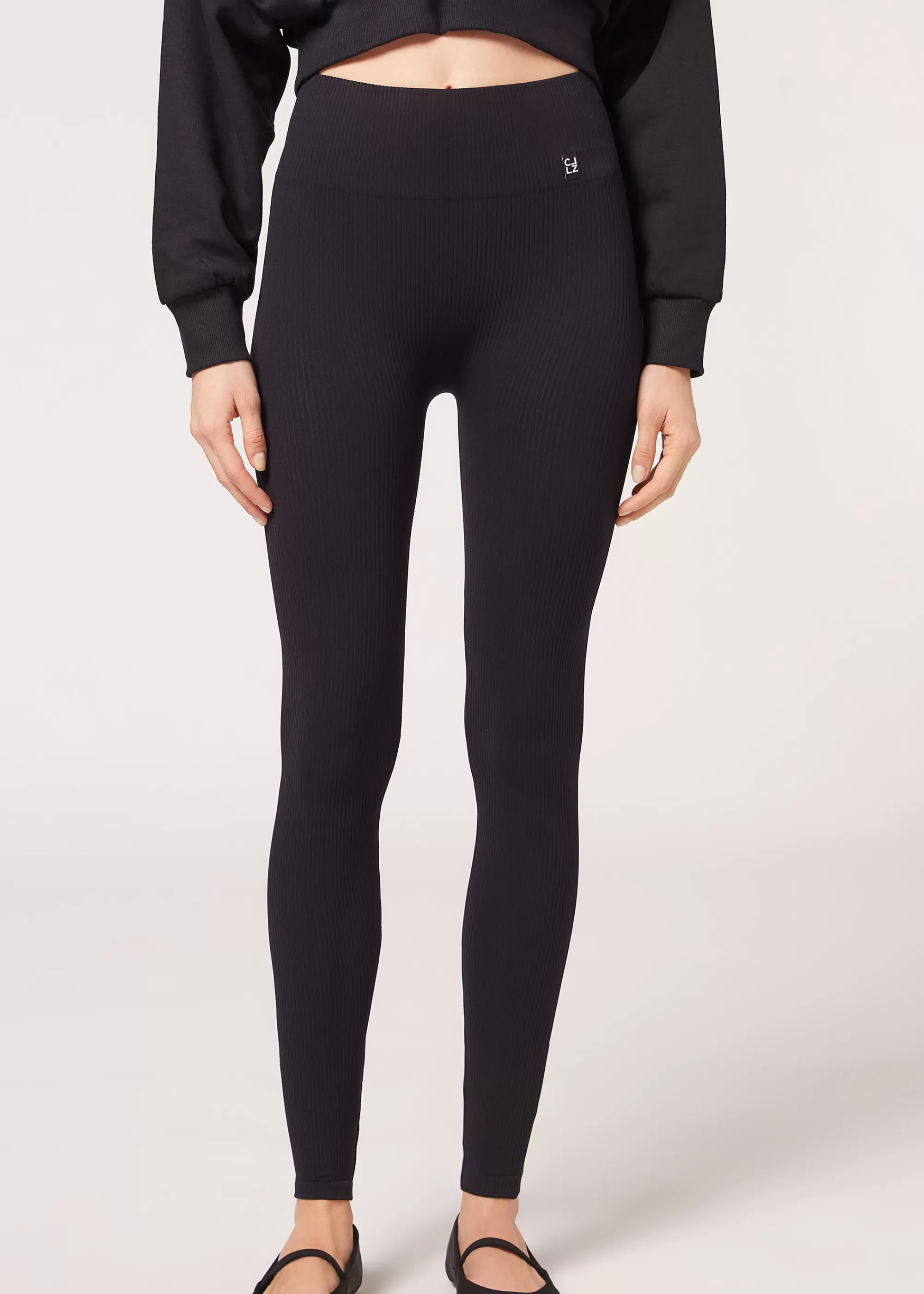 Calzedonia Leggings Deportivos Seamless Con Canalé Fino>Mujer Leggings Leggings | Leggings