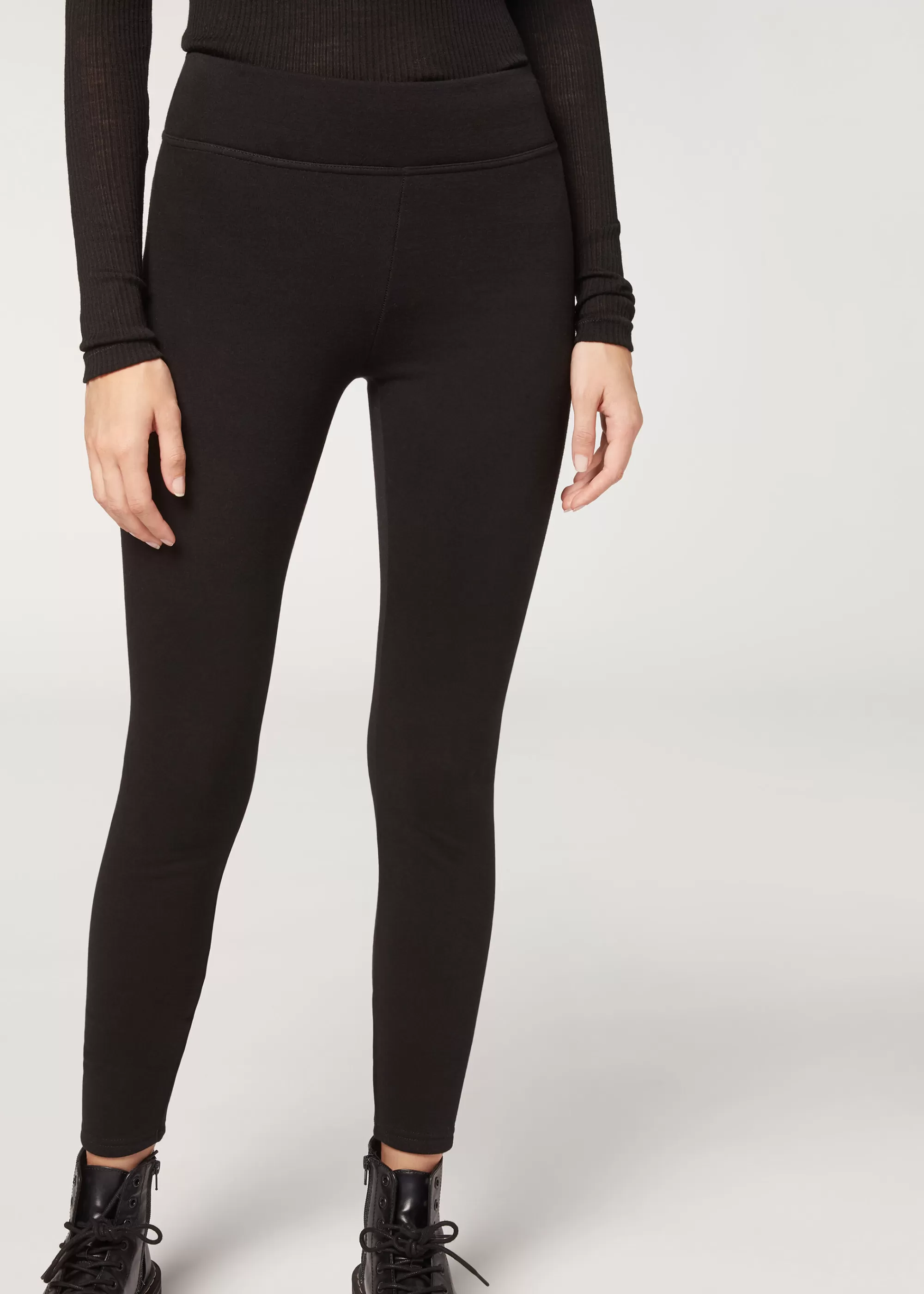 Calzedonia Leggings Ultra-Térmico De Algodón Afelpado>Mujer Leggings