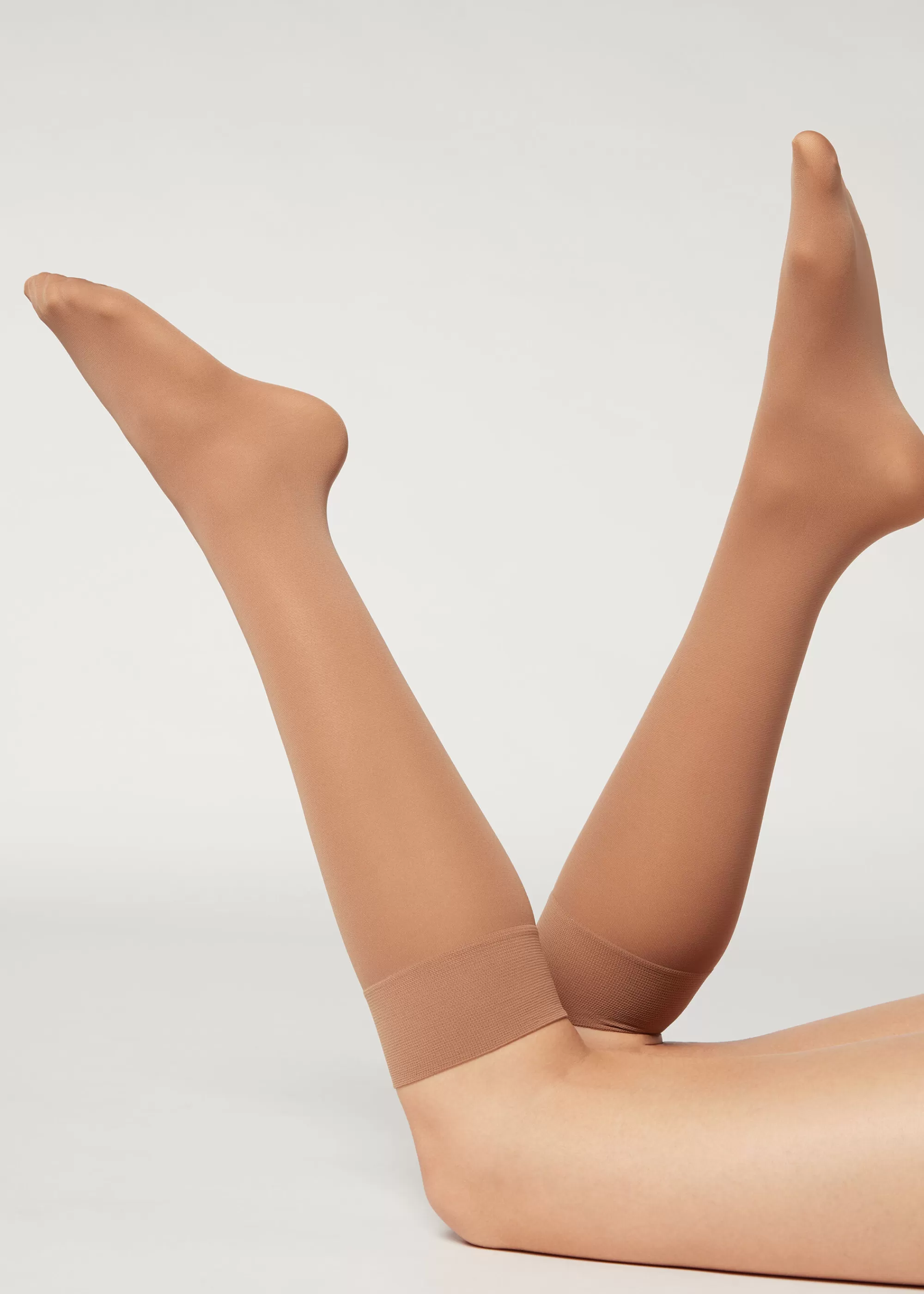 Calzedonia Medias A La Rodilla En Microfibra Semiopacas 30 Deniers>Mujer Calcetines Largos | Medias Hasta La Rodilla