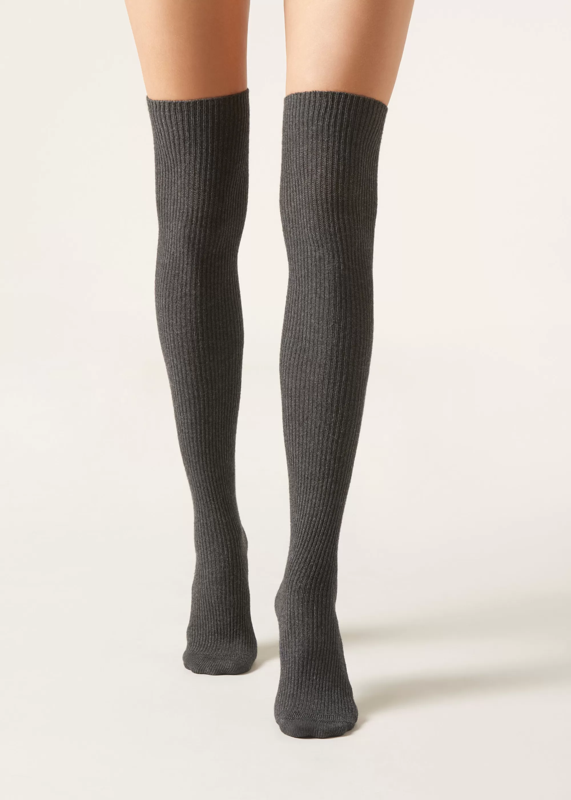 Calzedonia Medias Con Cashmere De Canalé>Mujer Calcetines Por Encima De La Rodilla