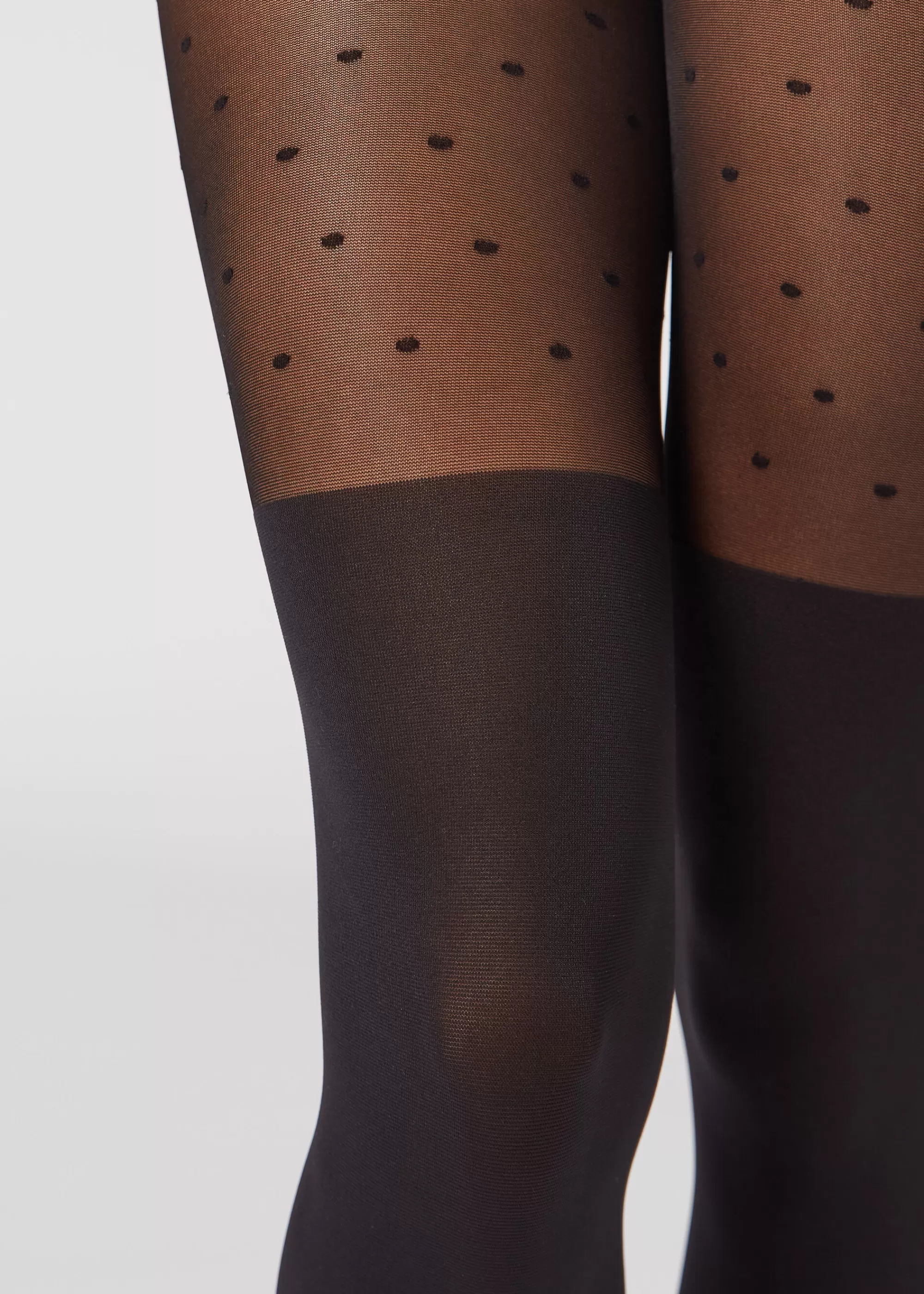 Calzedonia Pantis Efecto Longuette Con Estampado De Lunares>Mujer Pantis Estampados