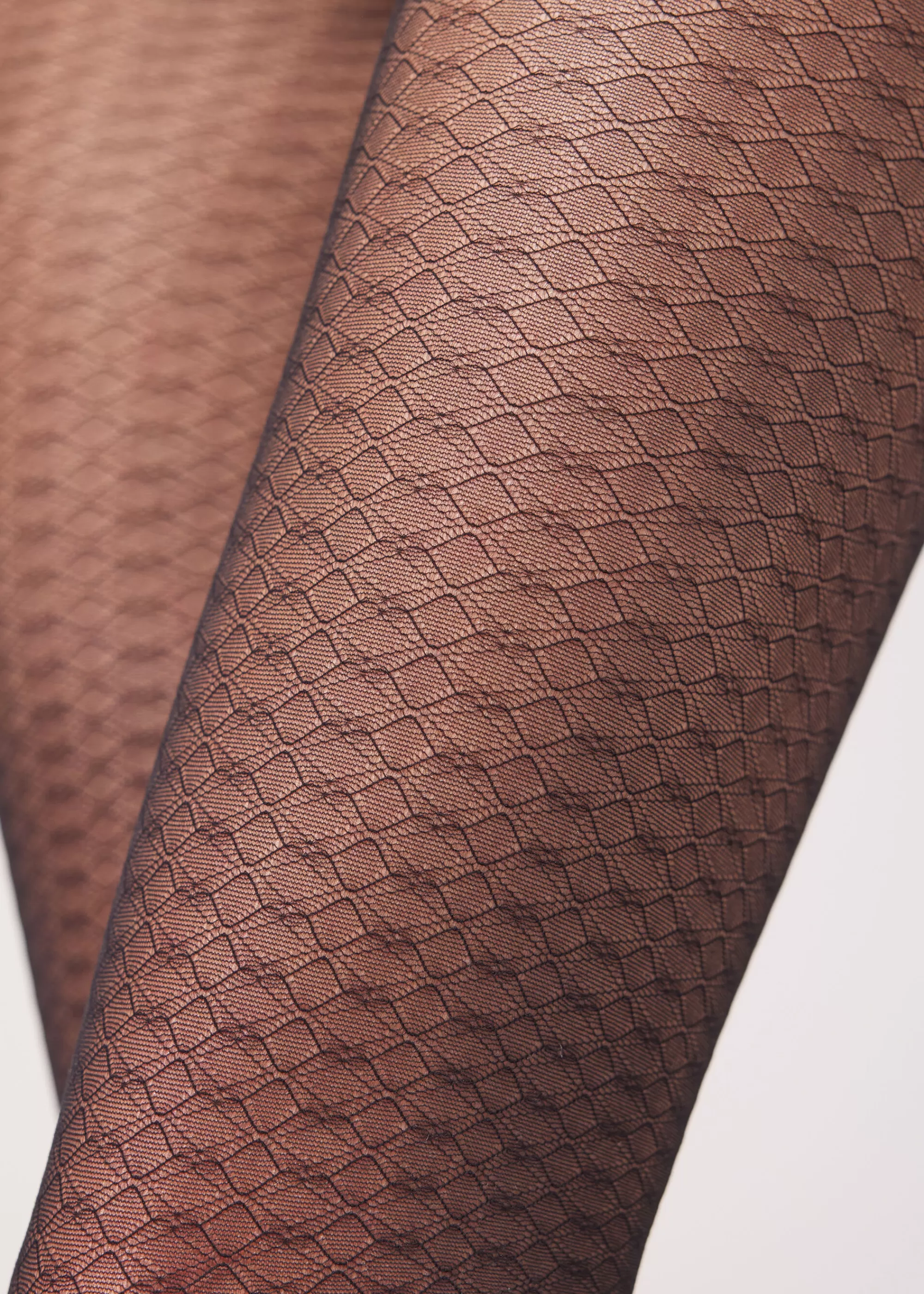 Calzedonia Pantis Transparentes De 20 Deniers Con Estampado Geométrico>Mujer Pantis Estampados