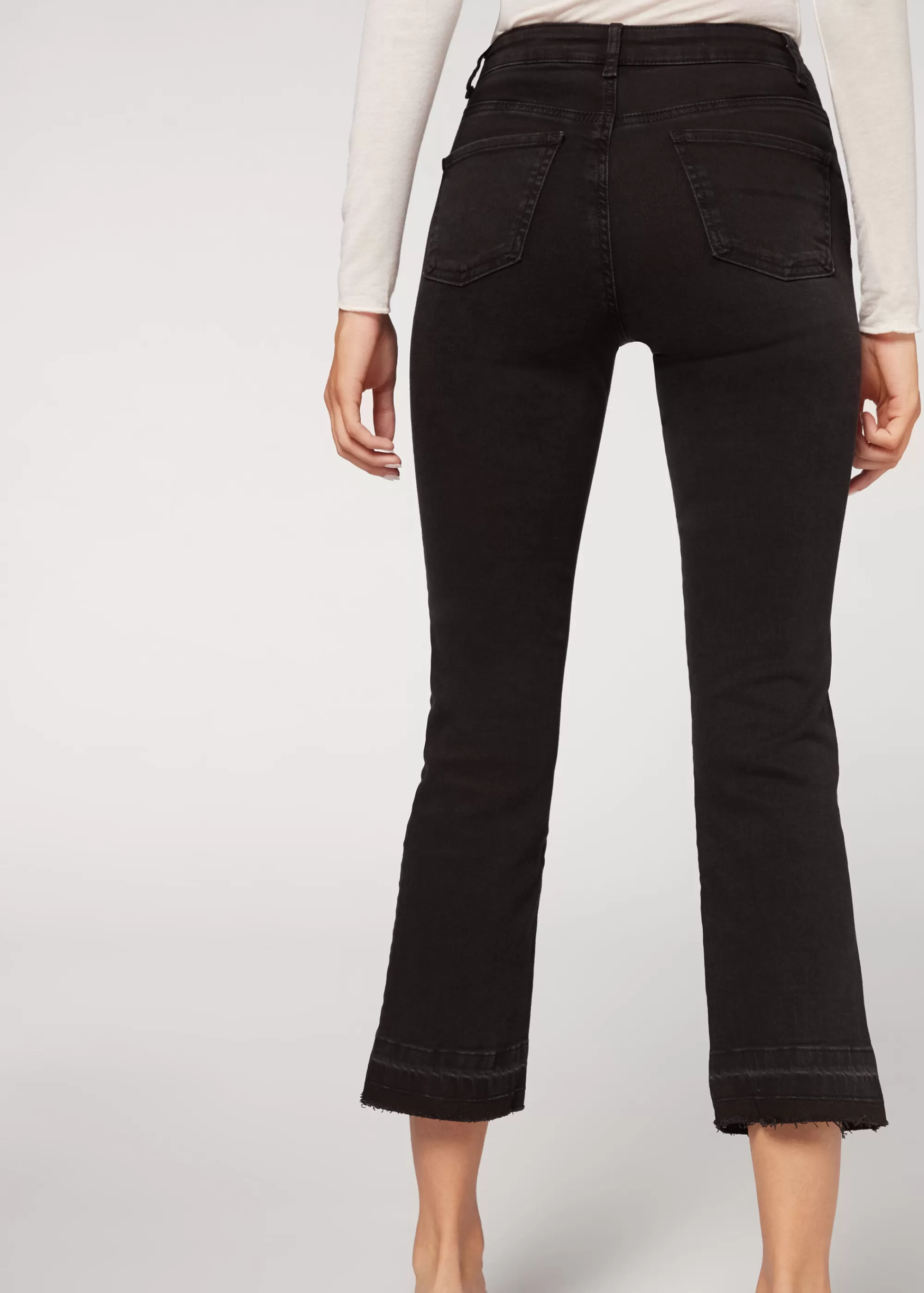 Calzedonia Vaqueros Cropped Acampanados>Mujer Vaqueros | Pantalones