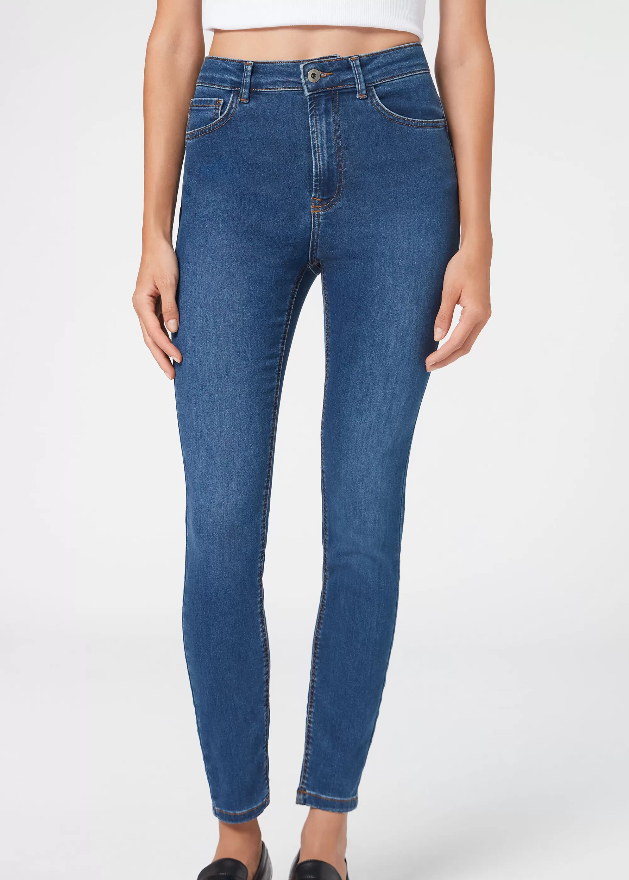 Calzedonia Vaqueros Push Up Skinny De Cintura Alta Soft Touch>Mujer Vaqueros