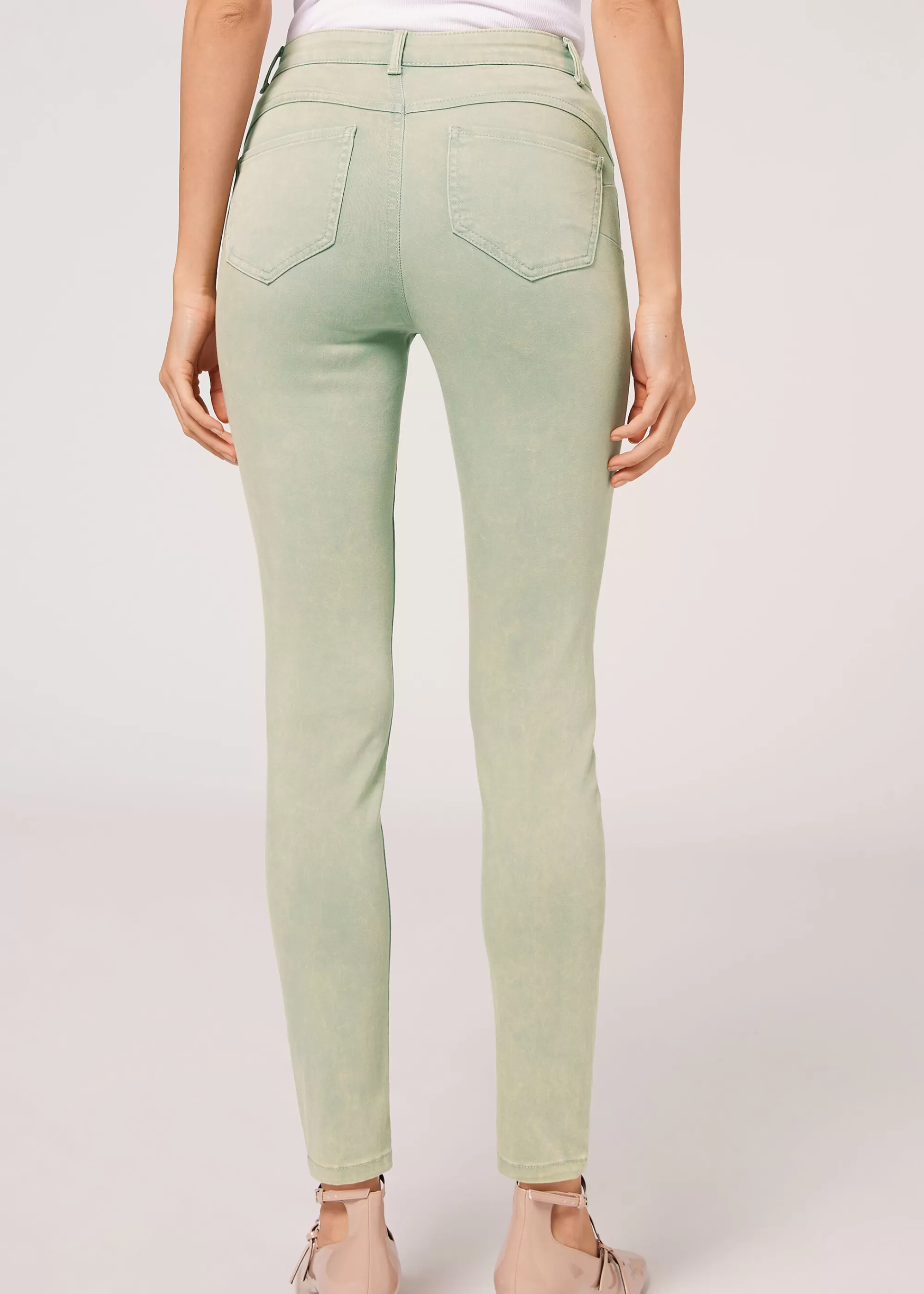 Calzedonia Vaqueros Push Up Skinny De Cintura Alta Soft Touch>Mujer Vaqueros