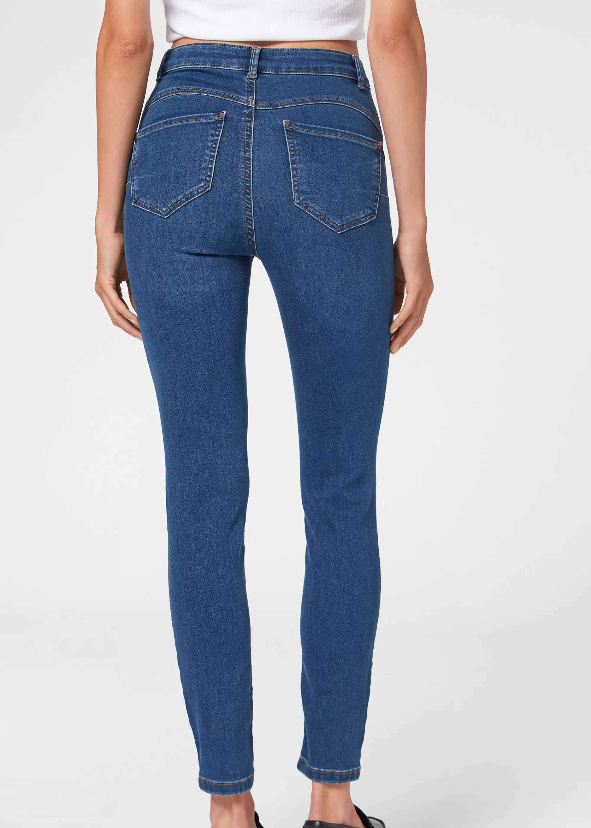 Calzedonia Vaqueros Push Up Skinny De Cintura Alta Soft Touch>Mujer Vaqueros